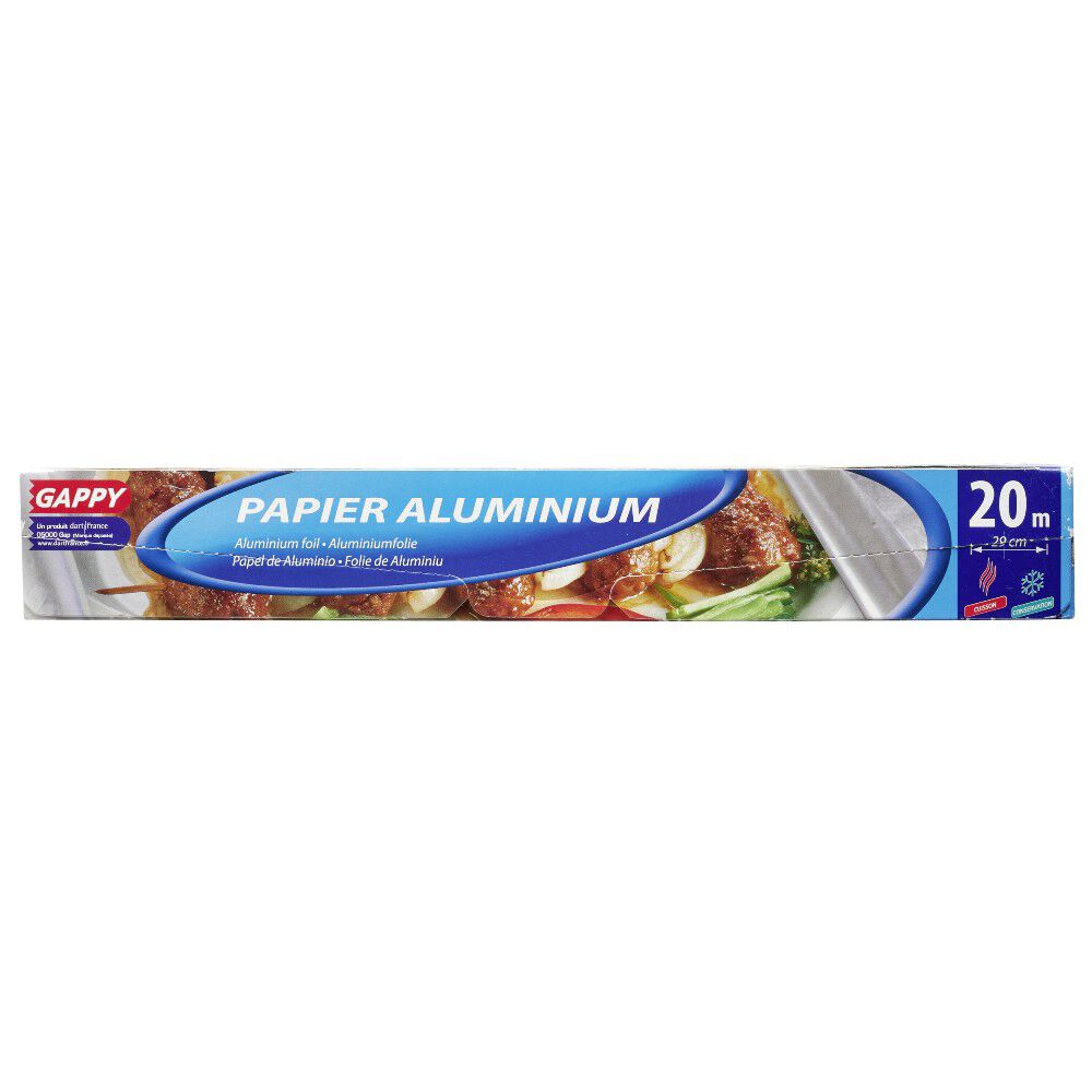 Rouleau d'aluminium ménagé de 20m