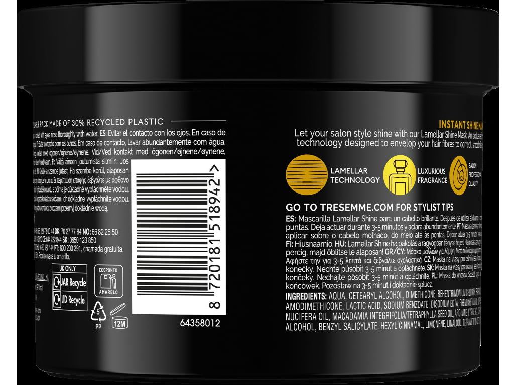 MÁSCARA TRESEMME SHINE 440ML