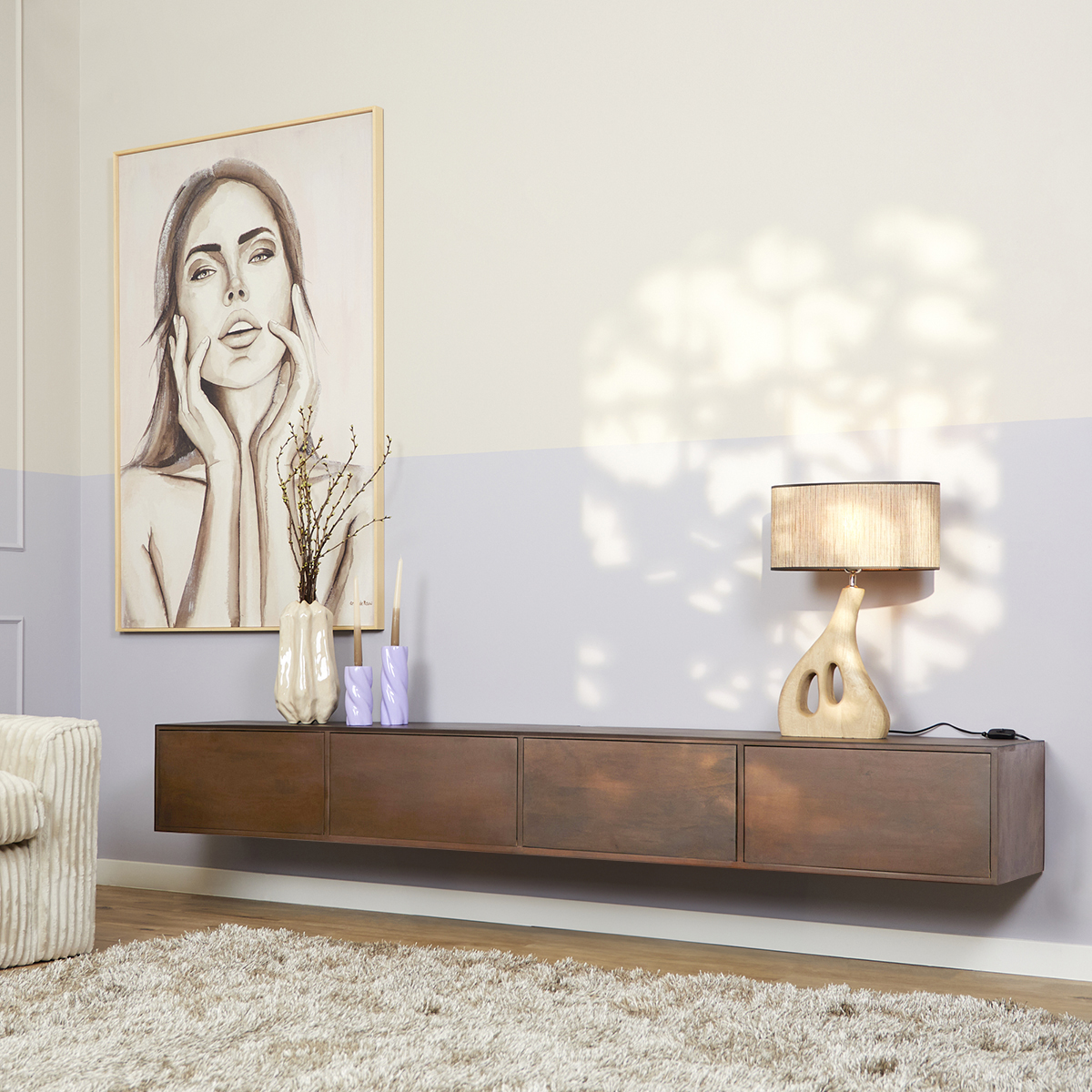 Zwevend Tv-meubel All Brown 240