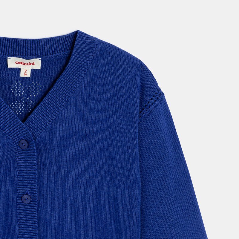 Cardigan bébé fille bleu en tricot Catimini Bleu
