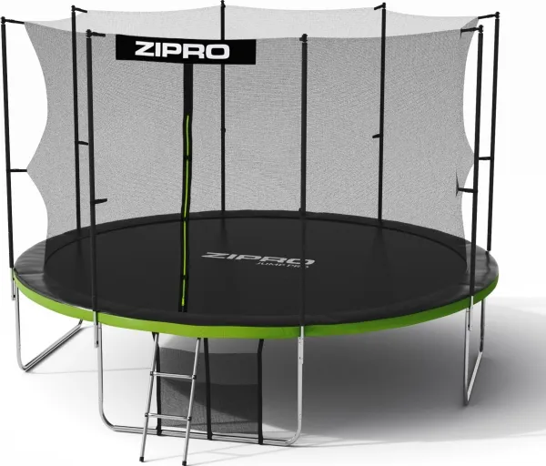 Zipro Trampolin med net og stige Ø374cm   pose til sko