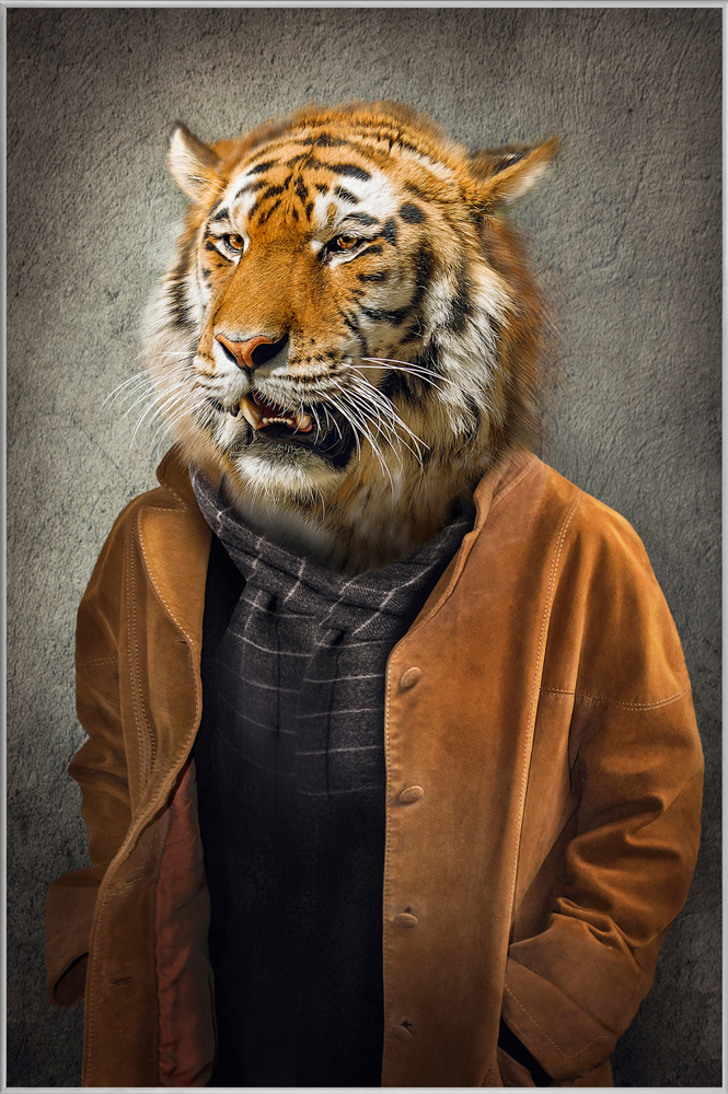 Akustikbild TIGER IM MANTEL 80x120cm, 7kg