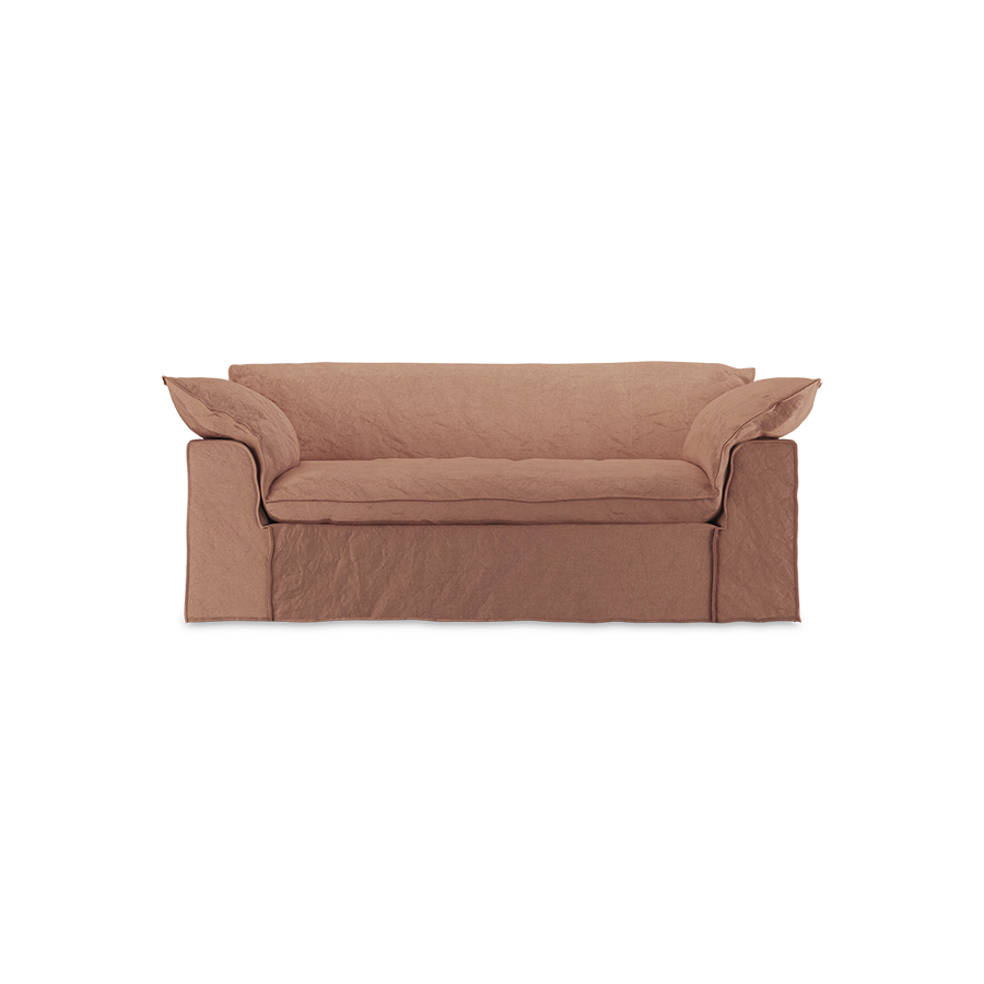 2-zitsbank Nomad linnen dusty rose