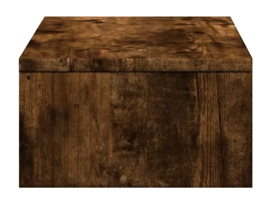 Support de moniteur avec tiroirs chêne fumé bois d'ingénierie