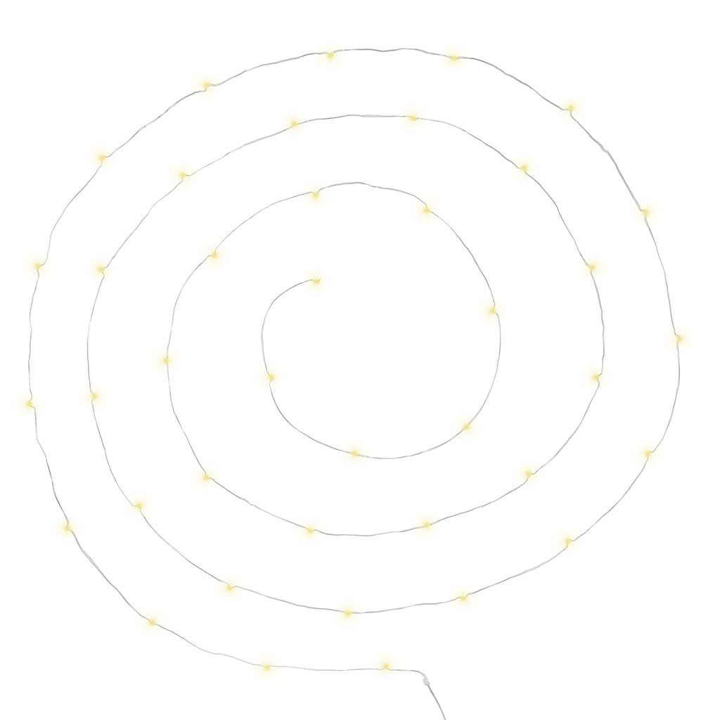 Guirlande lumineuse 40 microleds blanc chaud L 400cm