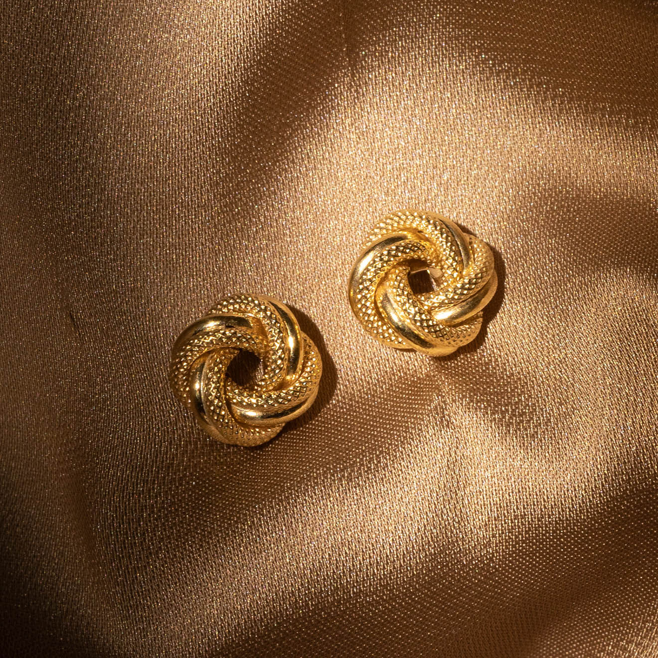 Instant d'Or Boucles d'oreilles Noeud Torsadé or jaune