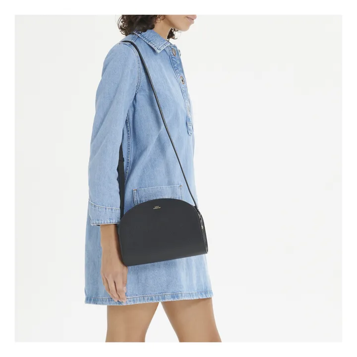A.P.C. Sac Demi Lune Cuir Grainé | Noir