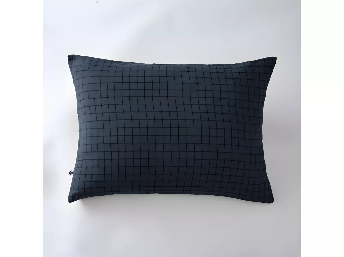 Taie d'oreiller Tissé-teint petits carreaux Déco 