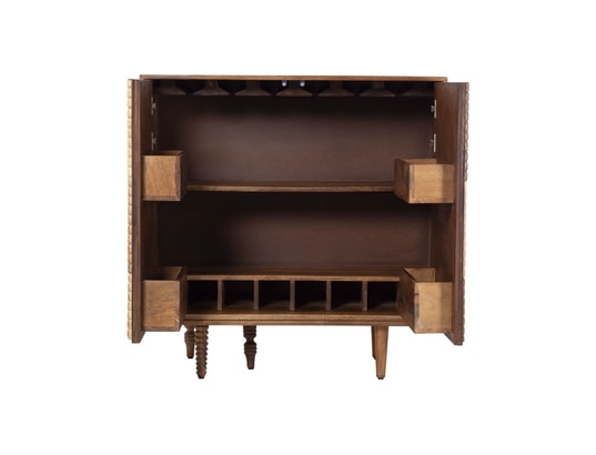 BOIS ET CHIFFONS CONCEPT - Mini bar 2 portes - manguier ramon
