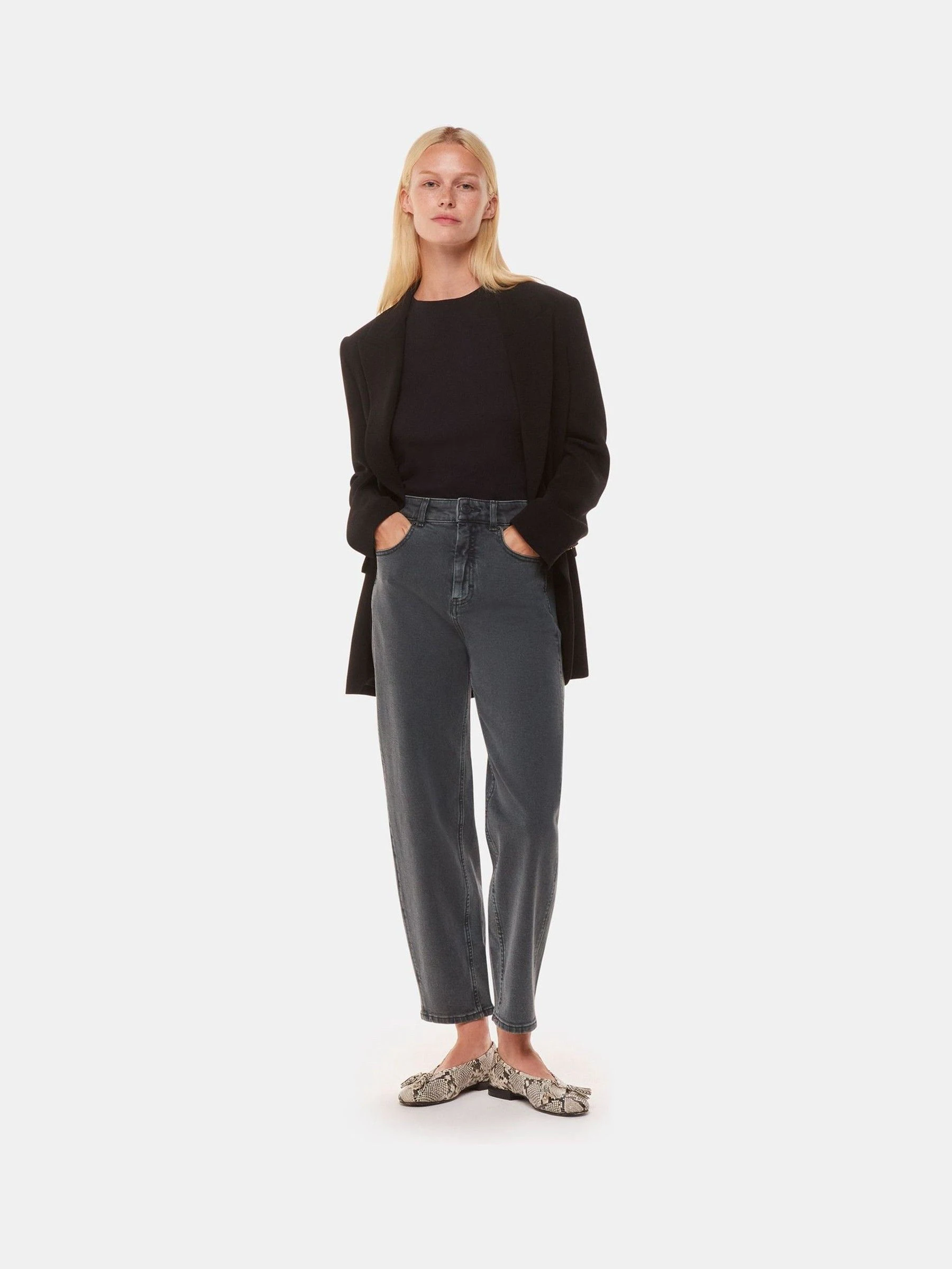 Grijs - Whistles Barrel jeans denim rechte jeans