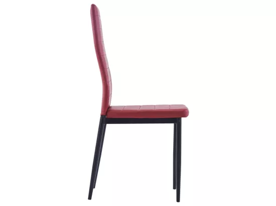 Mobilier de salle à manger 7 pcs Rouge bordeaux