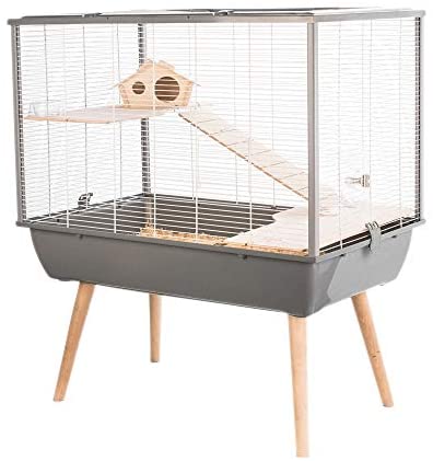Gaiola Zolux Neo Silta - Rongador (tamanho pequeno, 77,5 x 47,5 x 87,5 cm), Cinza