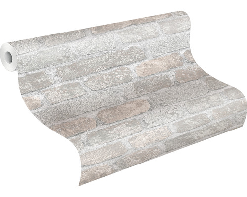 Vliesbehang 58410 Brique Stones grijs