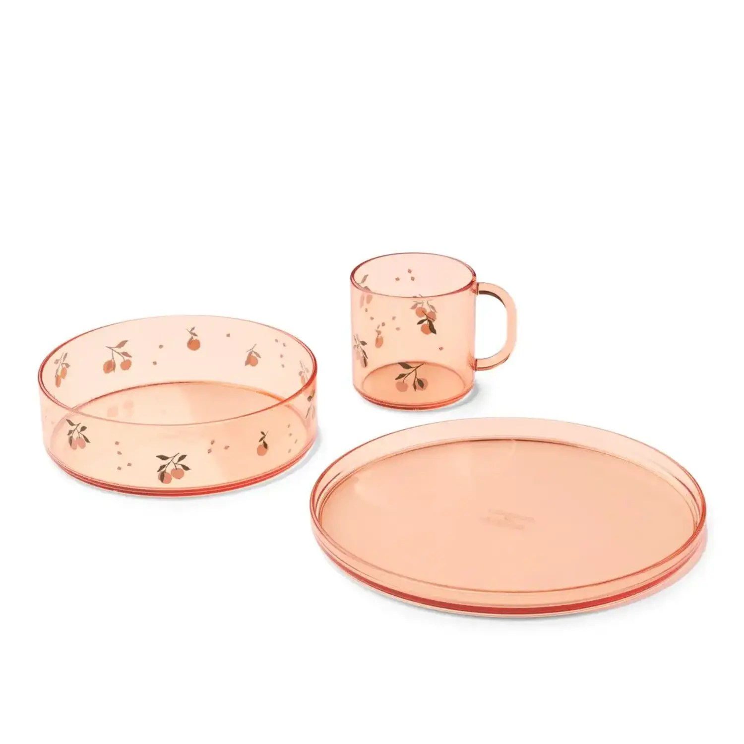 Liewood | Siva Printed Tritan Tableware Set | Peach / Sea shell