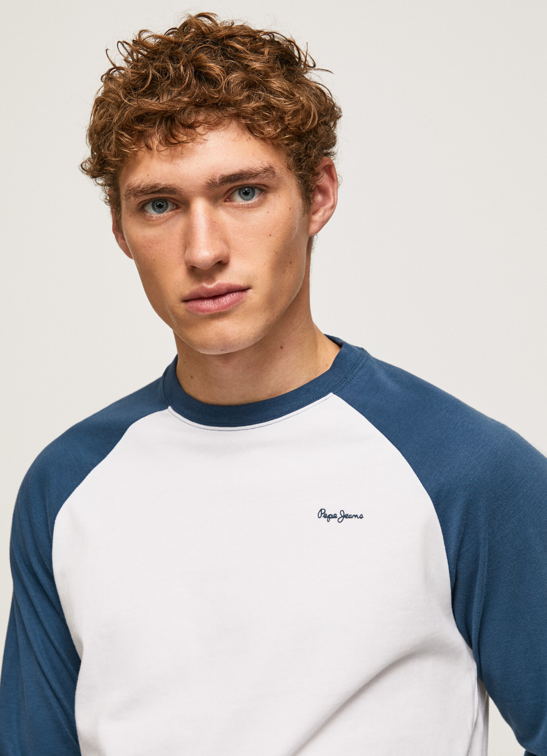 CAMISETA RAGLAN DE MANGA LONGA - azul jarman