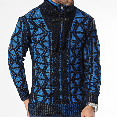 Pull Col Amplified Bleu Noir