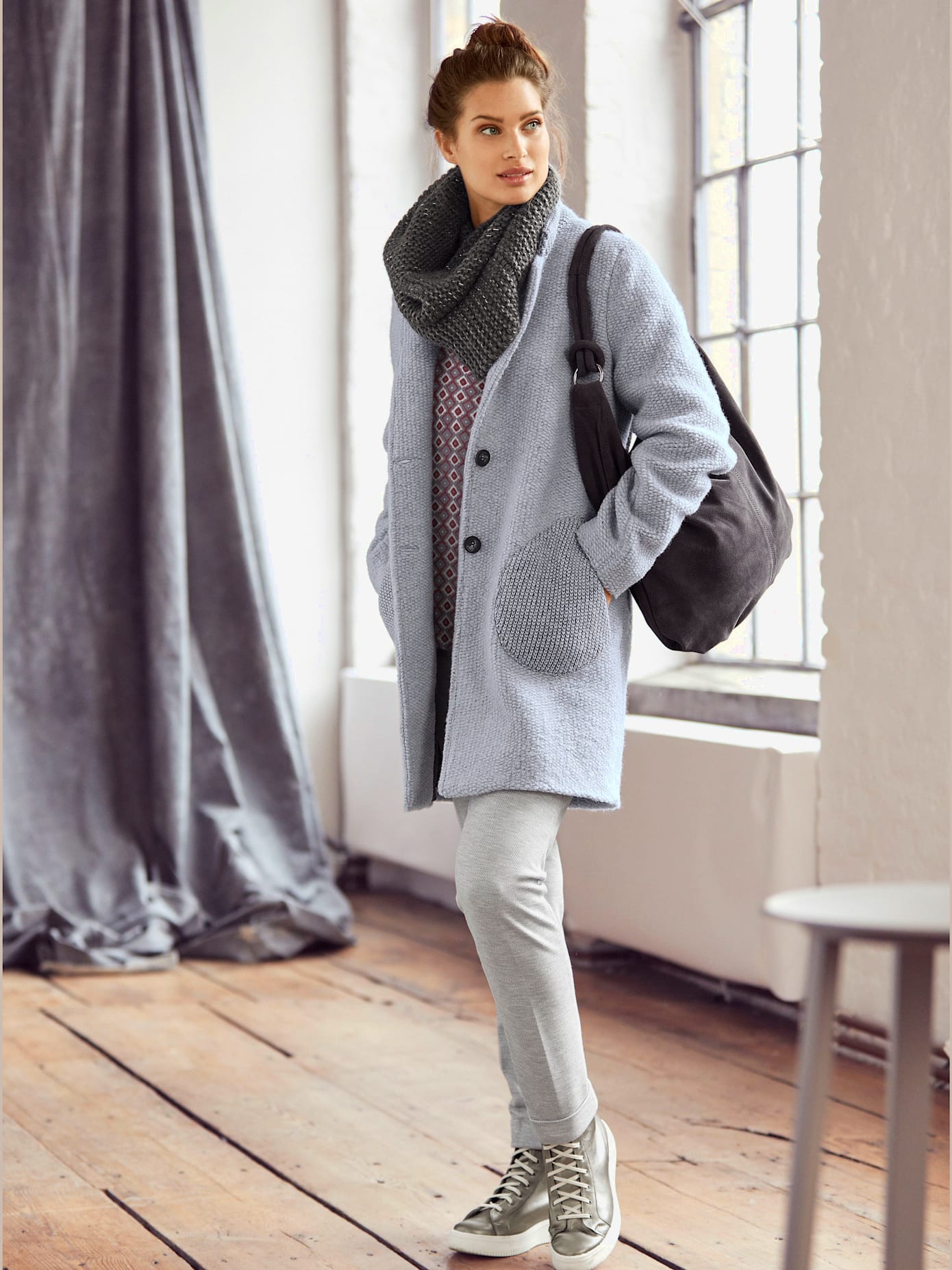 Veste en laine superbe mélange de matières