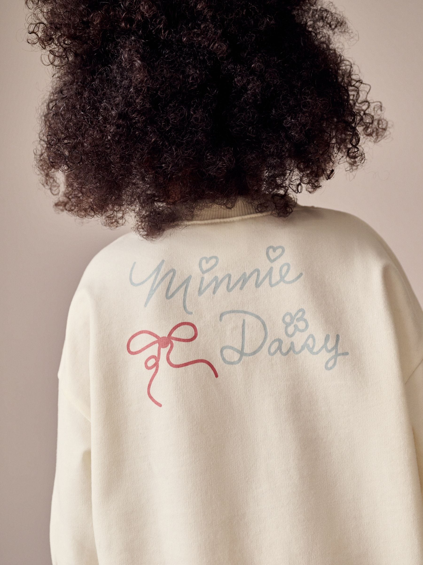 Ecru wit - Disney Minnie Mouse en Daisy Duck set van top met lange mouwen en broek met uitlopende pijpen (3mnd -7jr)