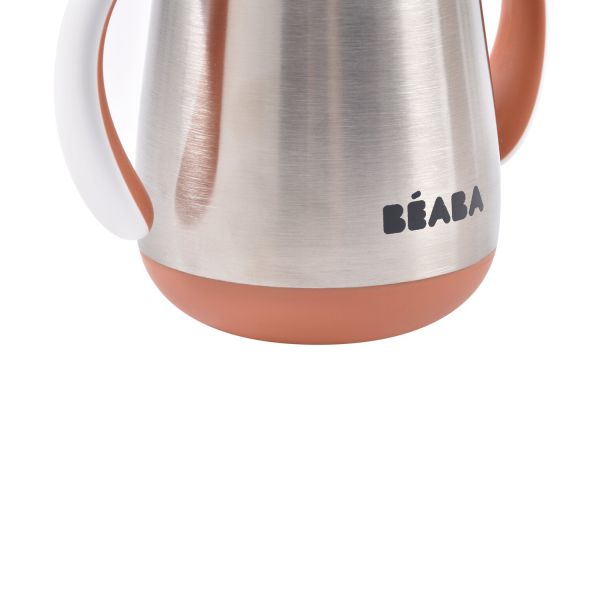 Beaba Rietjesbeker – 250 ml – RVS -  Terracotta