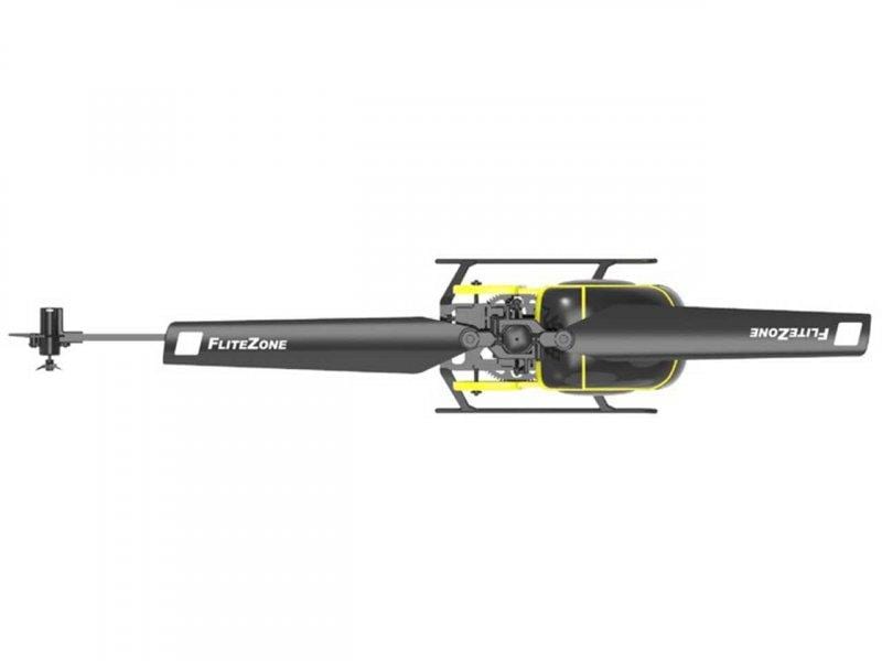 FliteZone Helikopter Hughes 300 Gelb, 4-Kanal, 6G, RTF Kleiner Singlerotor Hubschrauber mit 6G Gyro