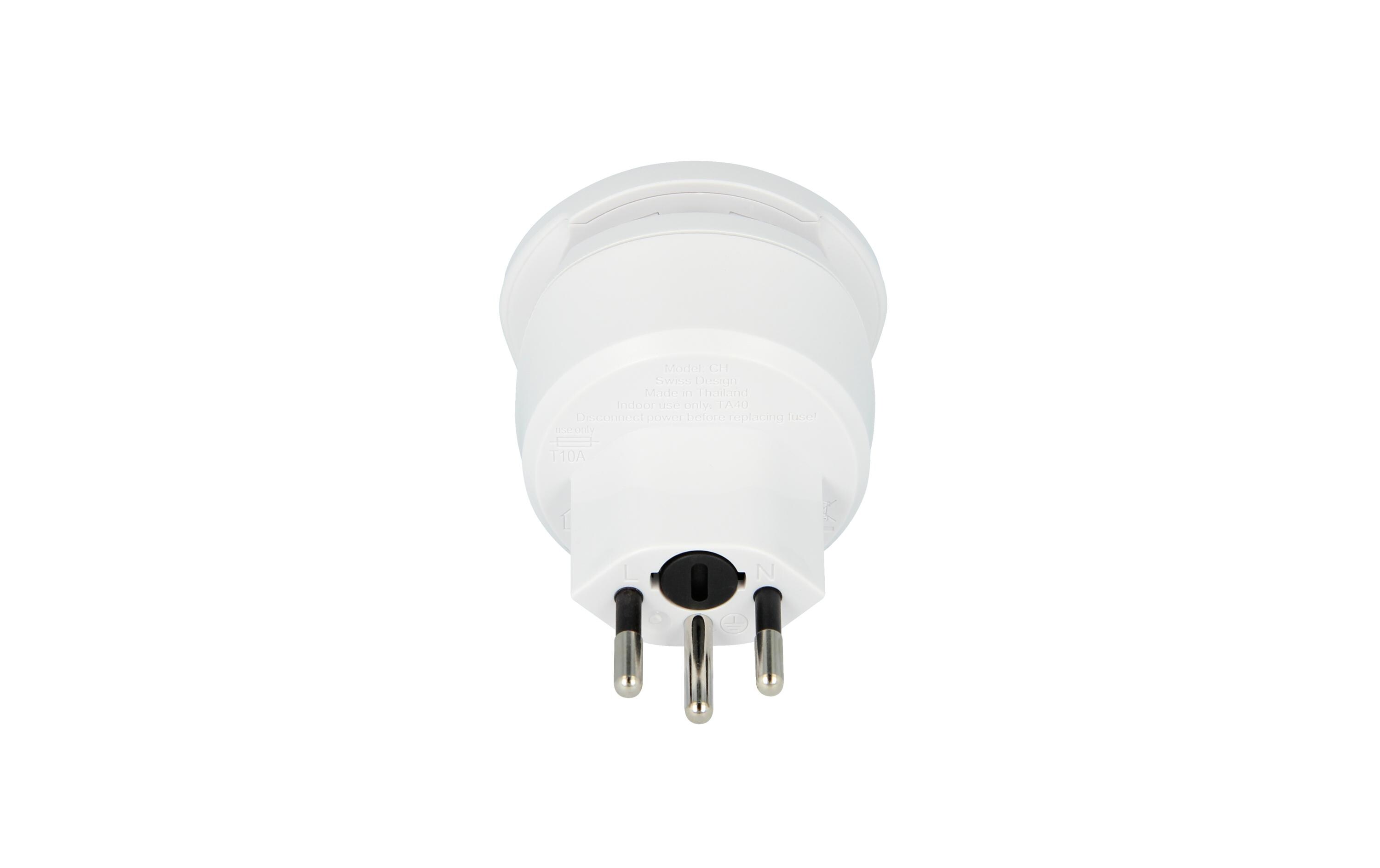 Reiseadapter Combo World – CH2 in 1 Lösung