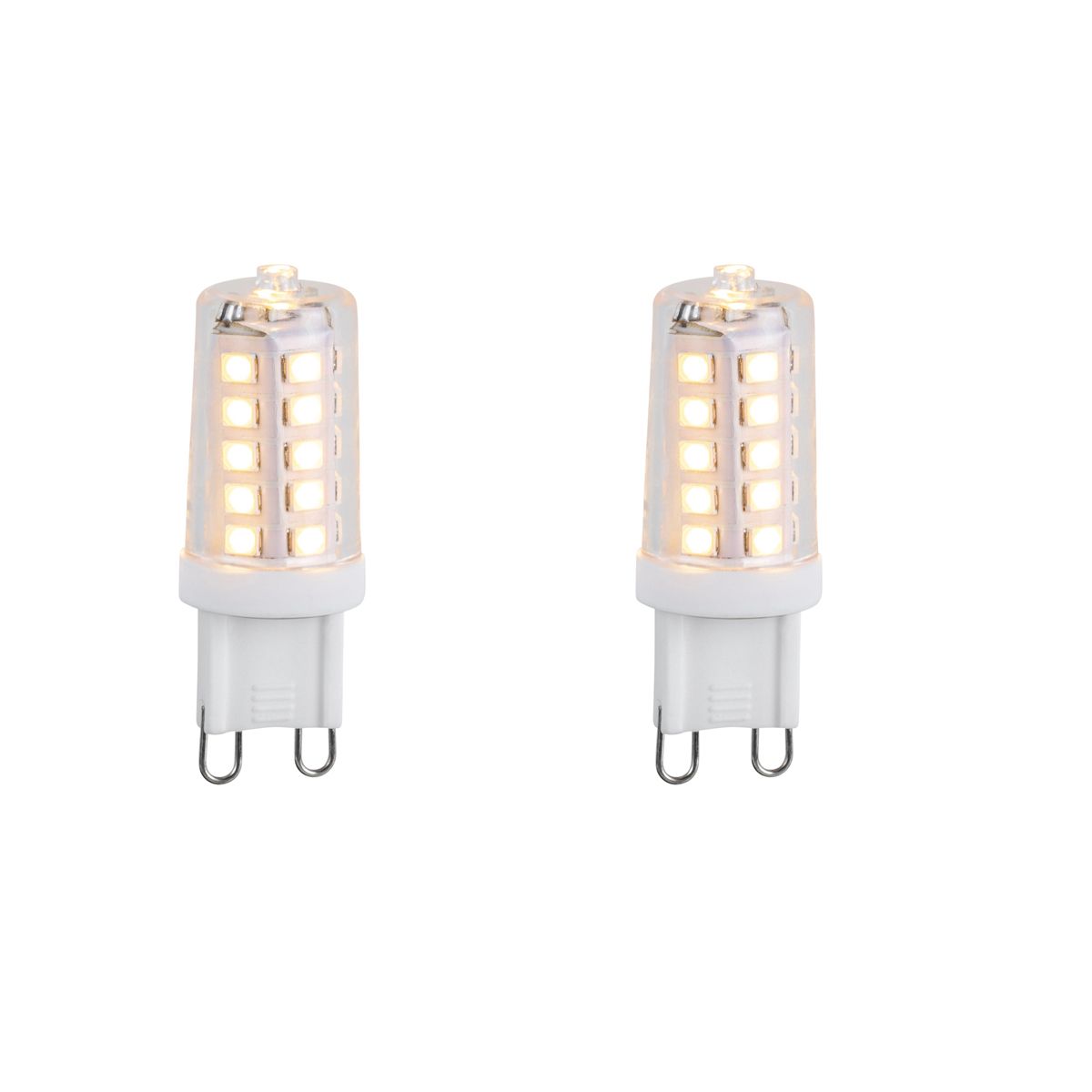 Set van 2 G9 dimbare LED lampen 3.2W 250 lm 2200K
