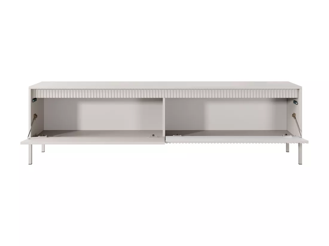 Meuble TV avec 2 portes en MDF - Beige - NURSEMA