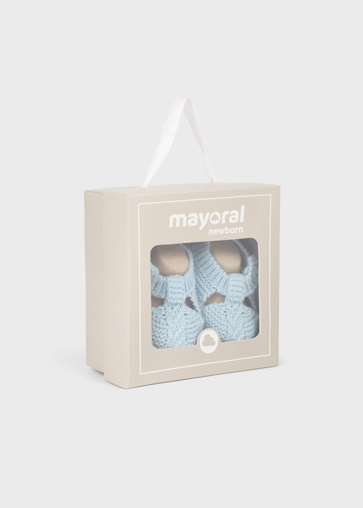Sapatinhos de malha Better Cotton para recém-nascidos, cor branco-creme