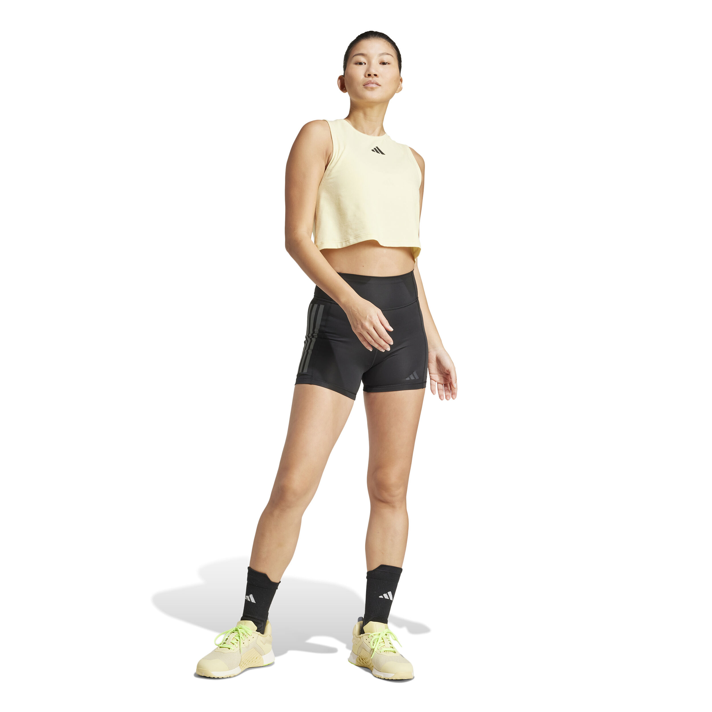 adidas Boxy 3Stripes Débardeur Tank Top Femmes - Jaune