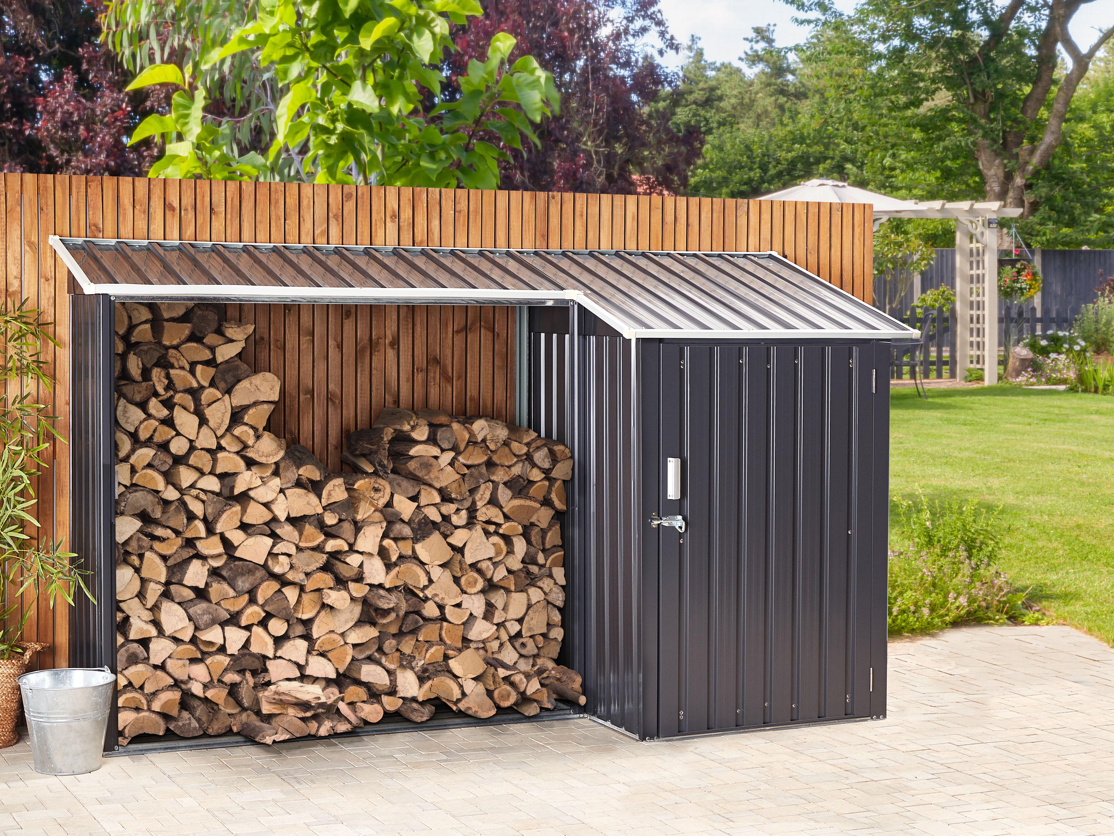 Gereedschapsschuur AOSTA 270 cm 105 cm Zwart