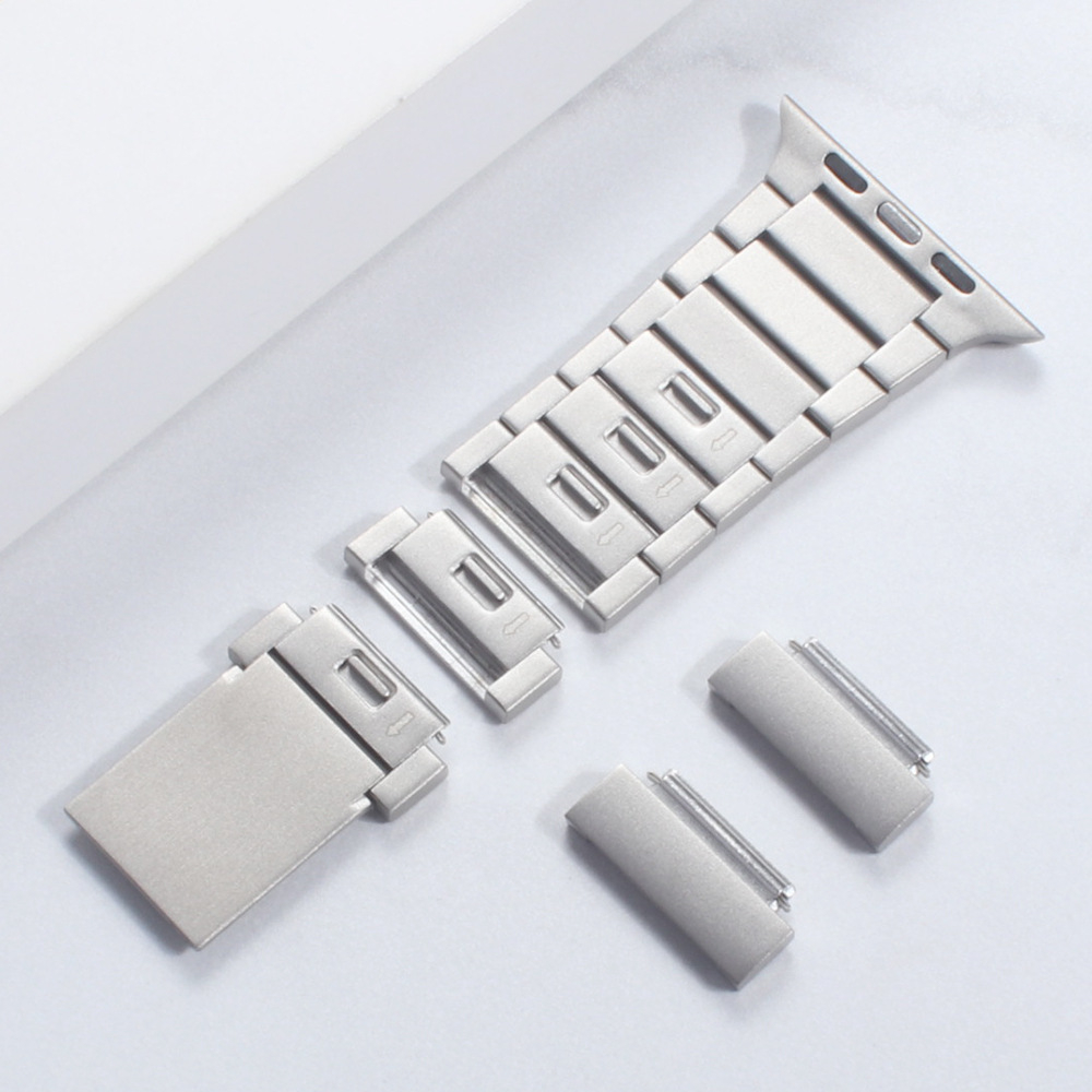 Apple Watch (49/46/45/44 mm) Edelstahl Armband mit trennbaren Bandglieder - Silber