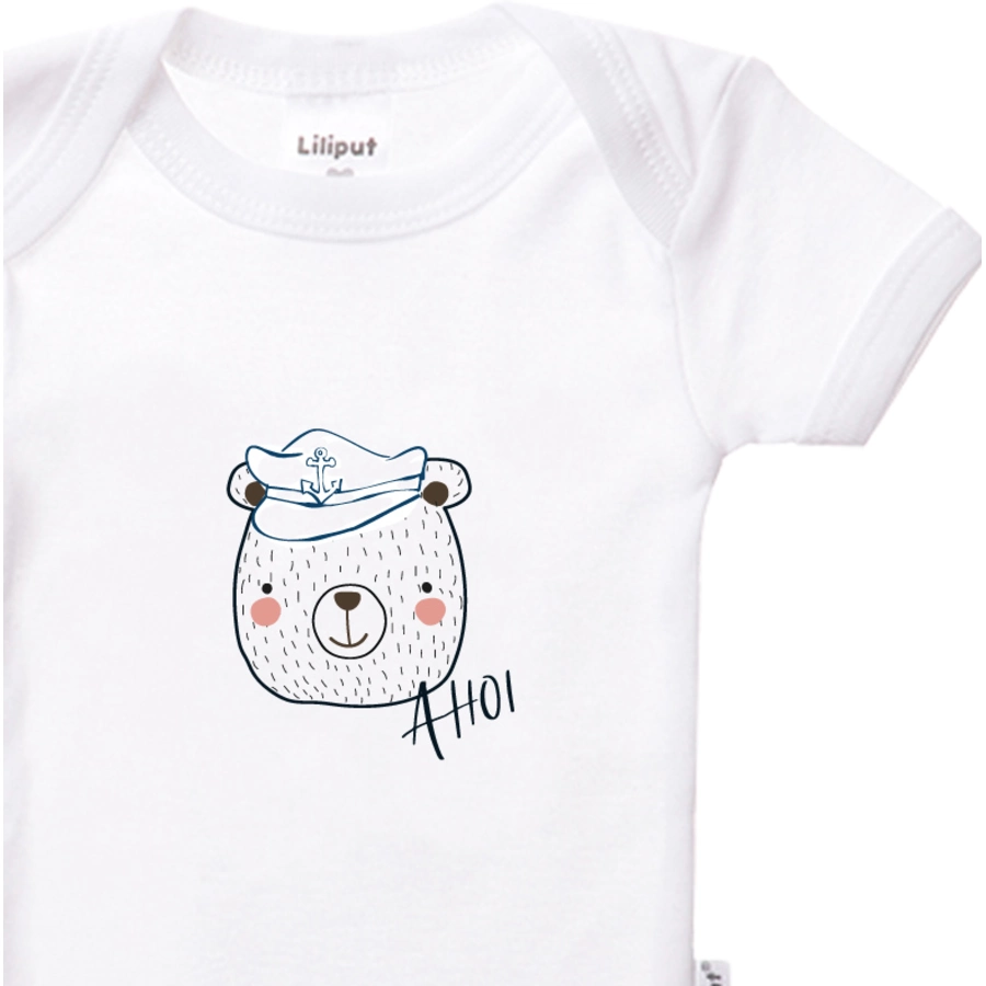 Liliput Amineckbodies Teddy Ahoi blau, weiß mit Print