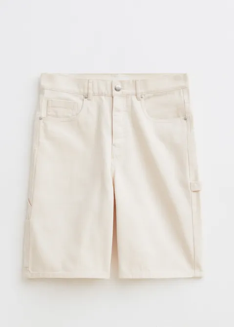 Drew twill korte broek off-white (CREME)