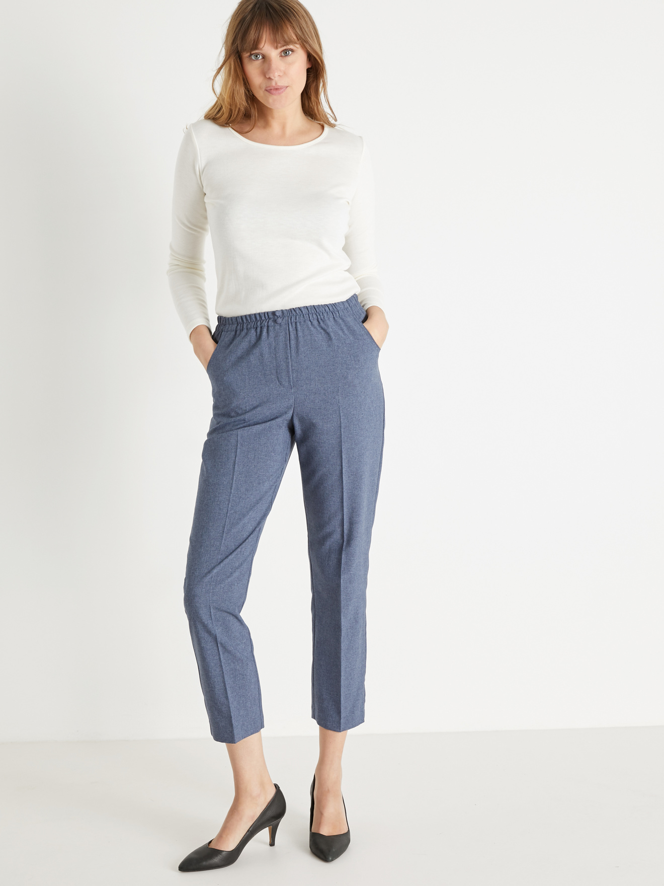 Pantalon élastiqué entrejambe 69cm