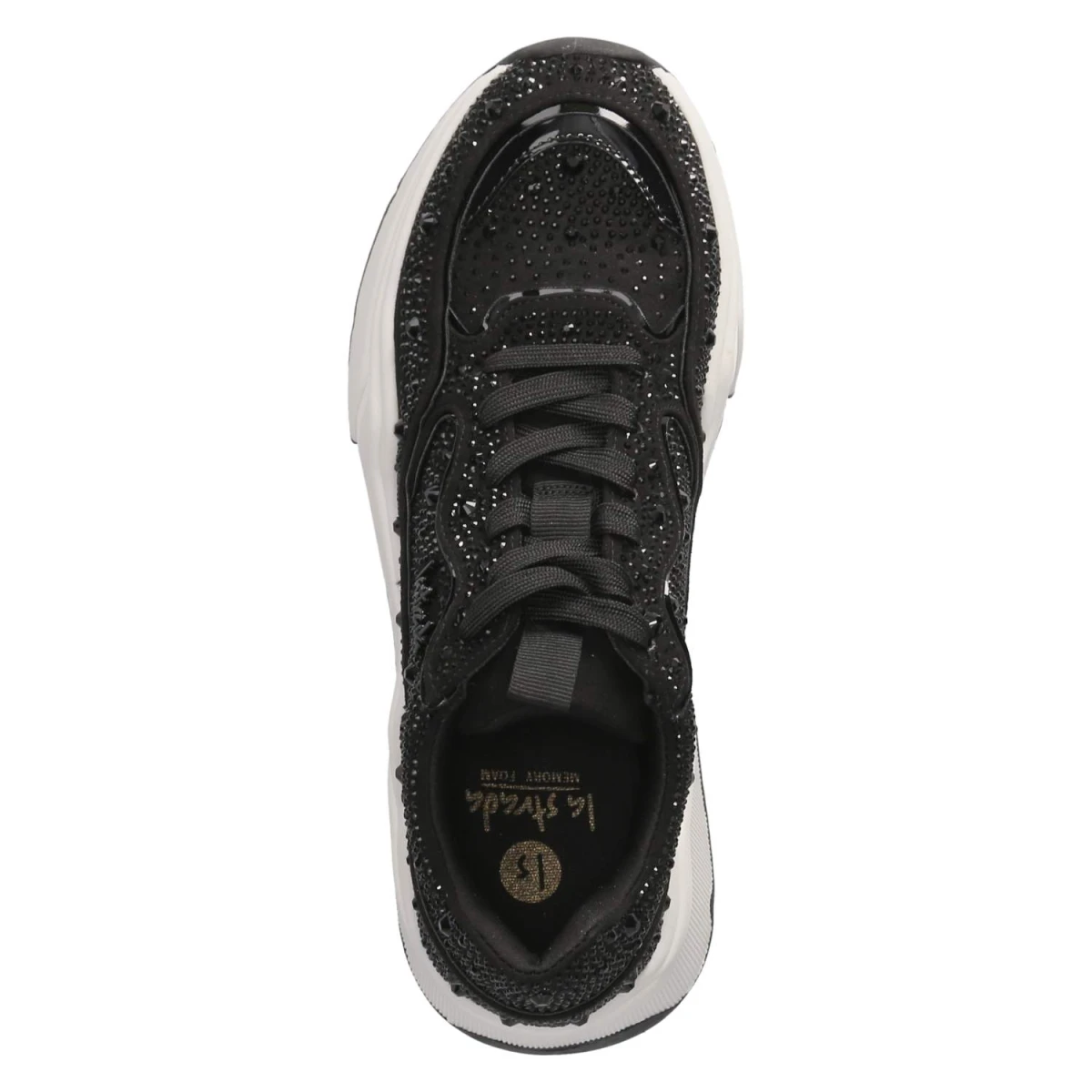 La StradaLow Sneaker - Black micro + stones