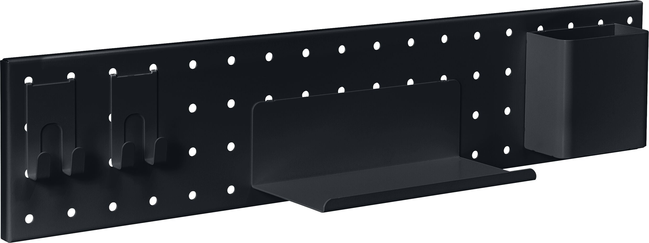 BELLO Lochplatte - Schwarz / B: 57.2 cm x T: 1.2 cm x H: 12.7 cm