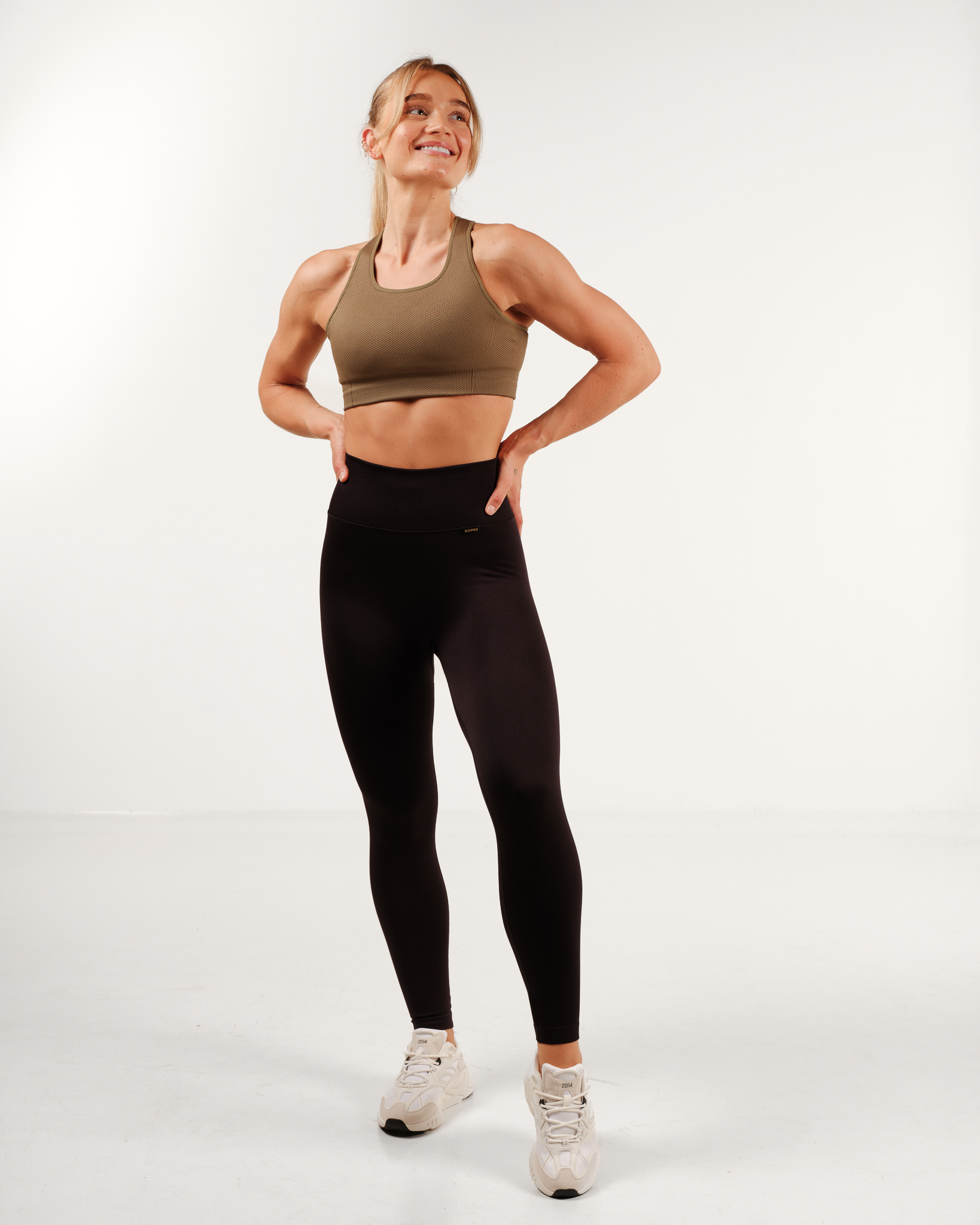 Bumpro Era Stripe Seamless Tights Black