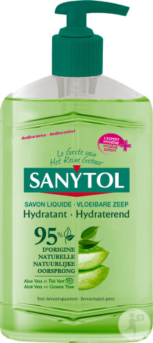 Sanytol Savon Liquide Mains Hydratant Aloé Vera Et Thé Vert Flacon Pompe 250ml
