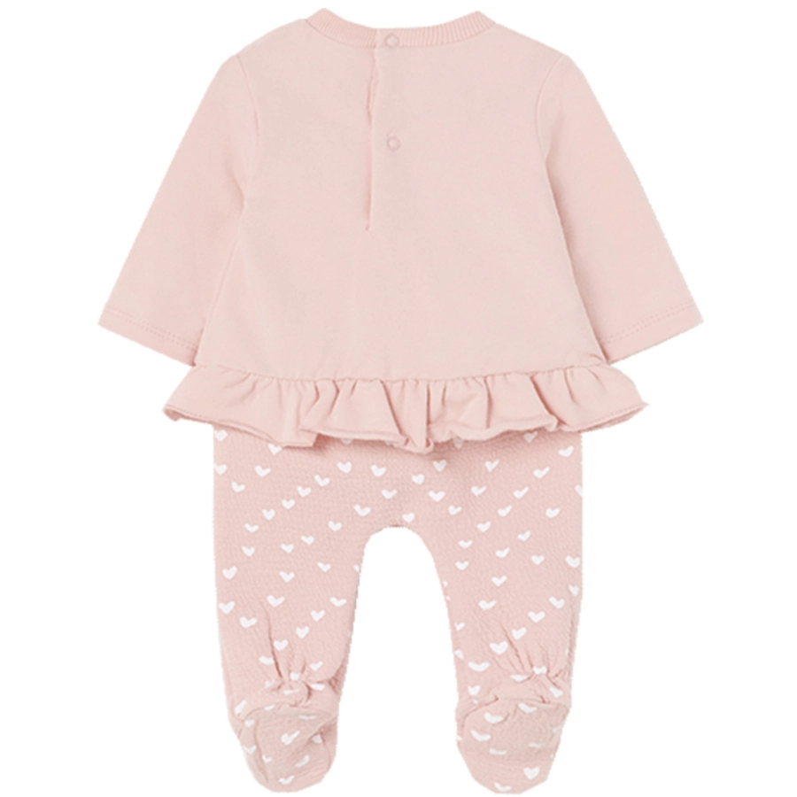 Mayoral Baby Set aus Pullover und Hose rosaweiß