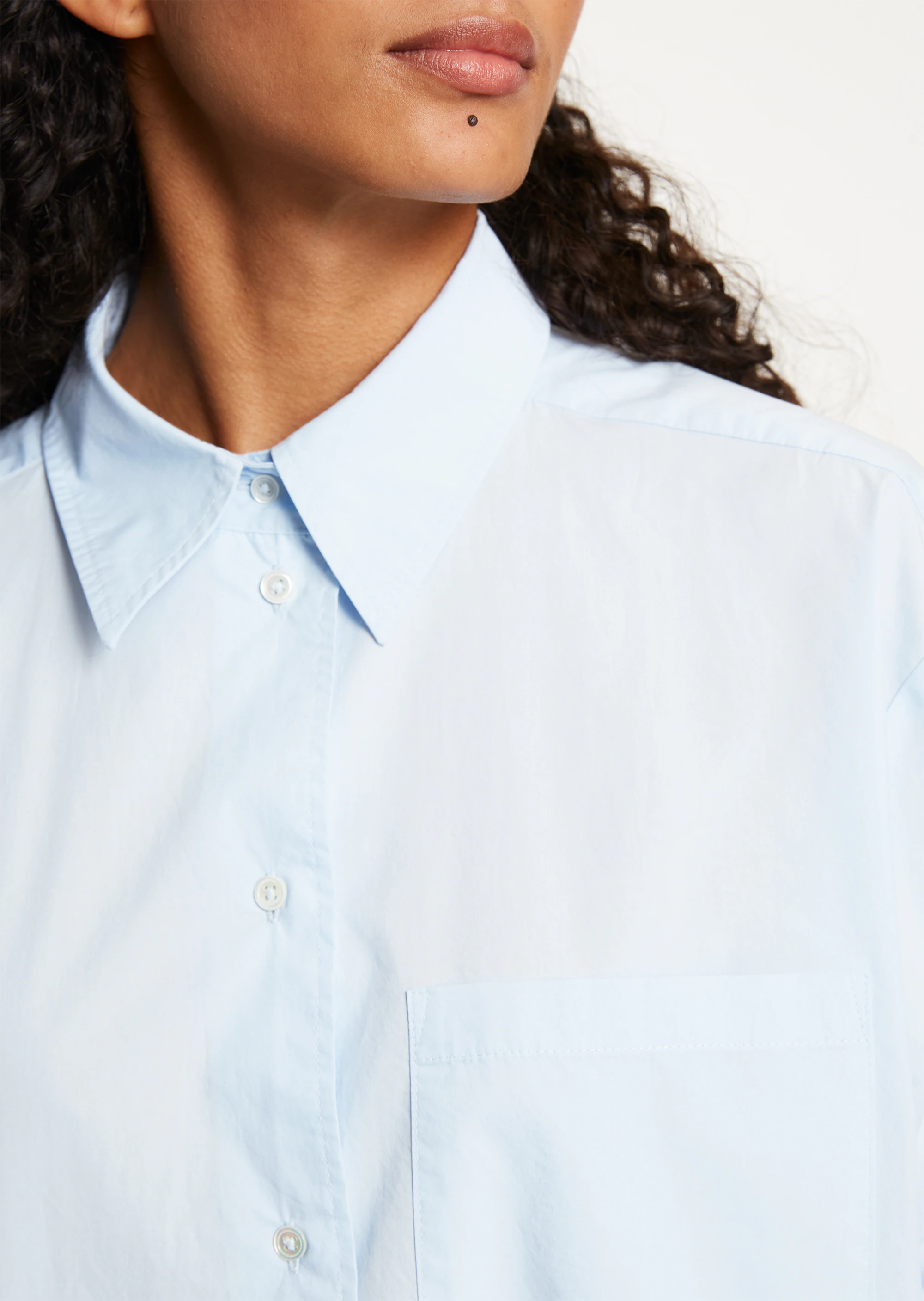 Boyfriend Hemdbluse oversize aus Organic Cotton-Popeline