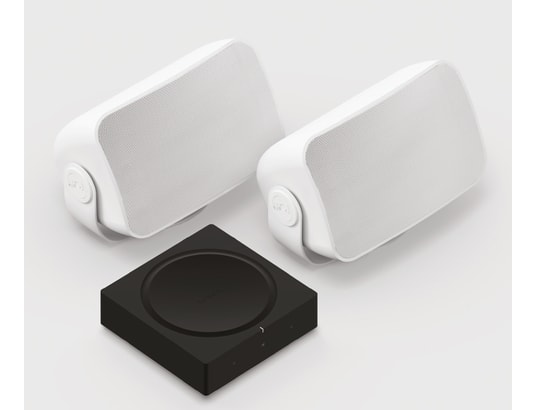 SONOS - Contrôle sans fil amplificateur Amp + 2 paires de Outdoor Sonos Blanc