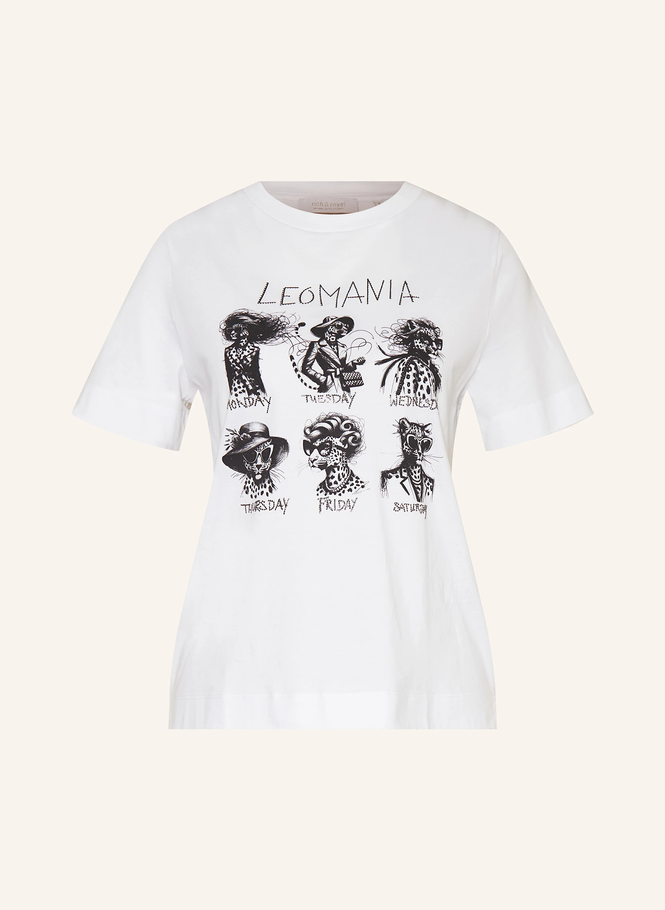 Rich & Royal T-Shirt mit Schmucksteinen