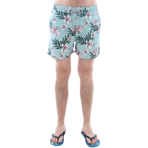 Jack & Jones - 12169650 JJIARUBA JJSWIMSHORTS AKM FLOWER COOL BLUE Azul