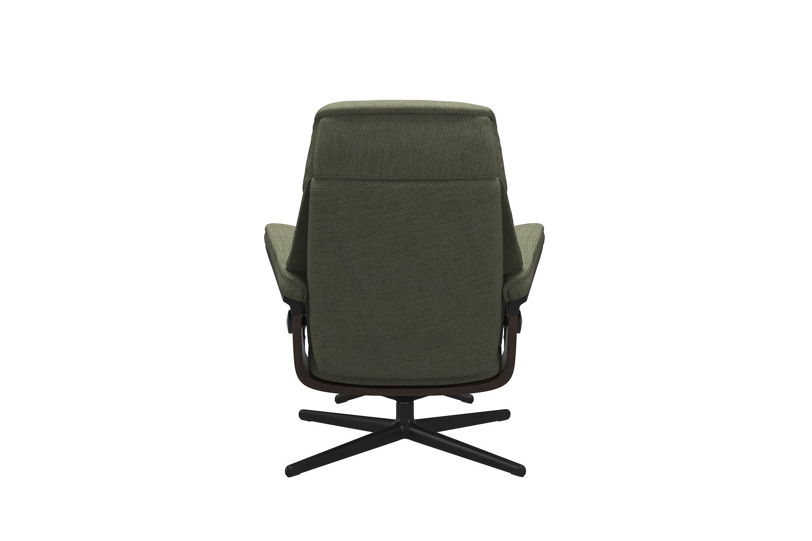 Ruby lenestol med krakk Tekstil Jasmine Dark Green - Sort Cross - Wengebeiset
