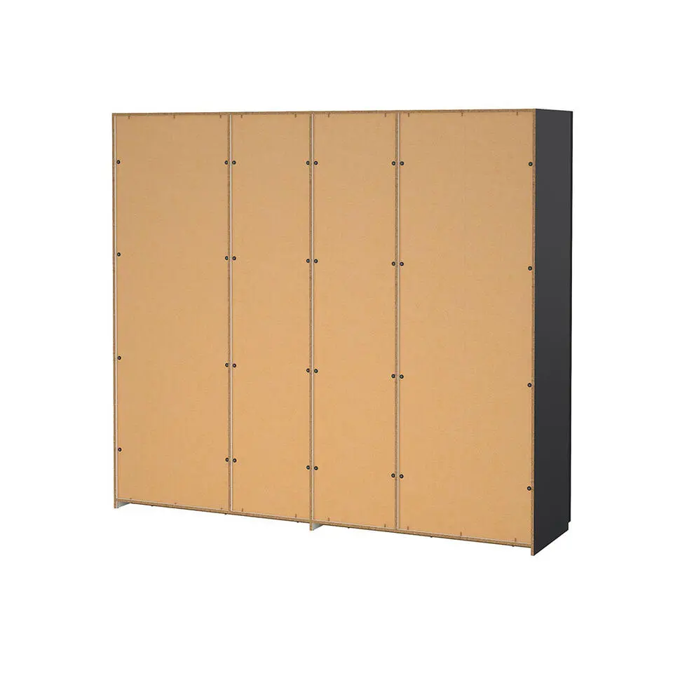 Hioshop Como schuifdeurkast 2 deuren 245x220cm mat grijs