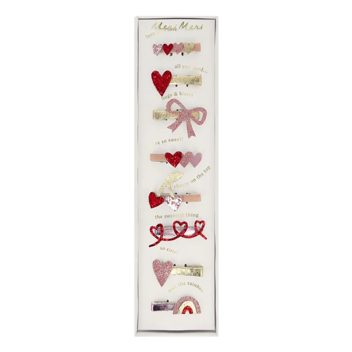 Meri Meri Pinces à cheveux Love - Set de 8