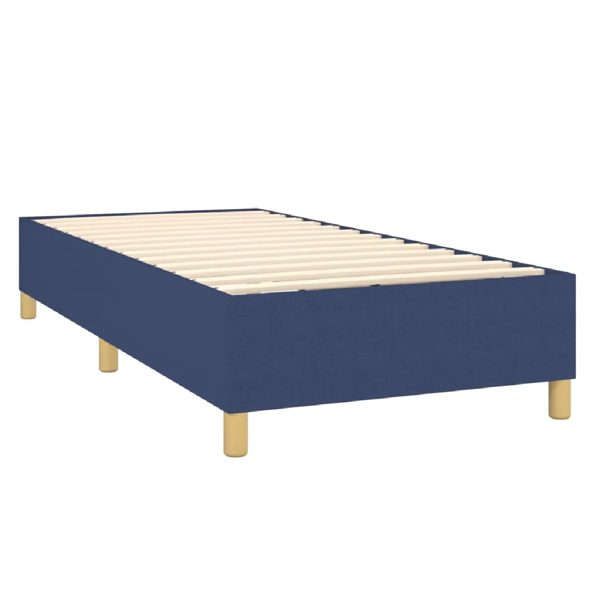 vidaXL Sommier à lattes avec matelas - Bleu 80x200 cm