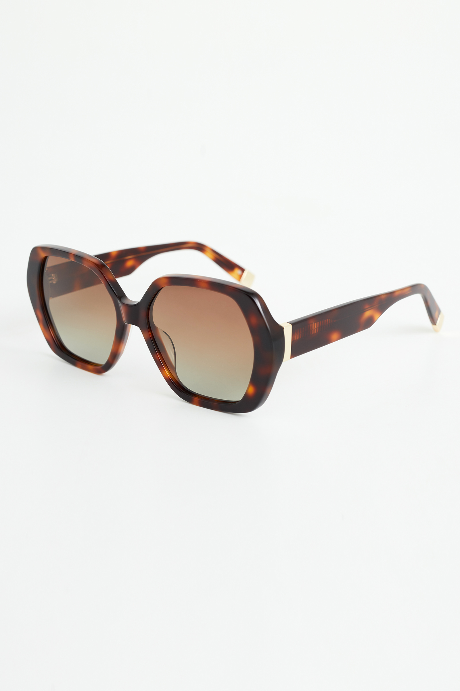 premium zonnebril met dessin WE Fashion Donkerbruin
