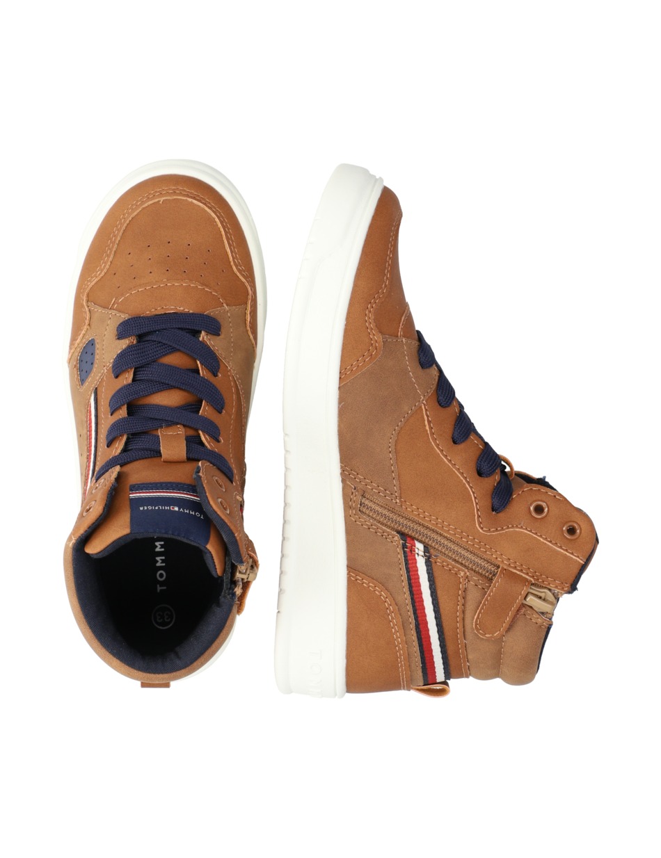 STRIPES HIGH TOP LACE-UP SNEAKER