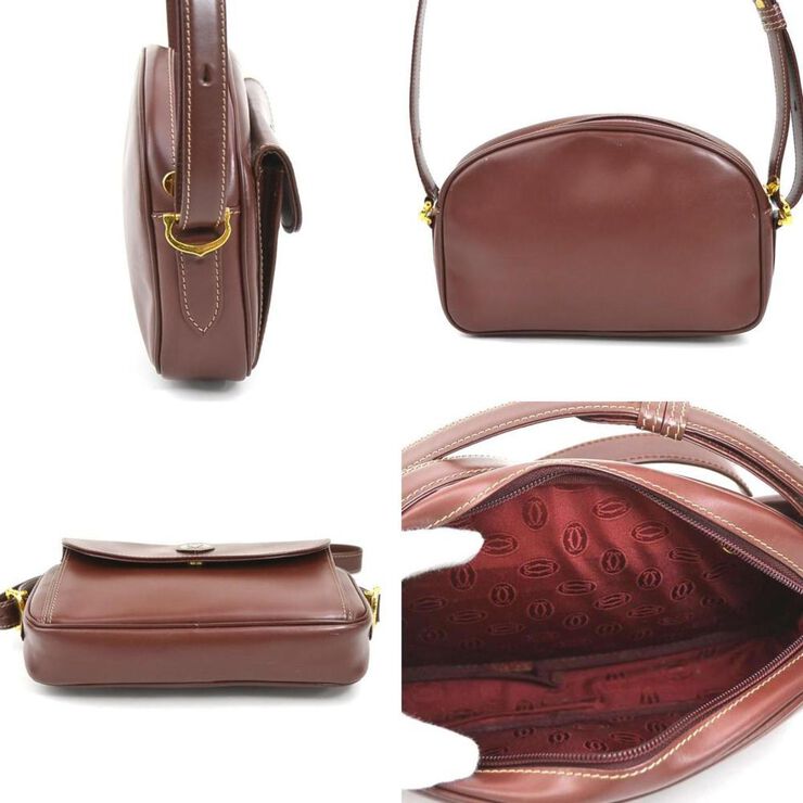 Cartier Vintage Cartier Shoulder Bag Burgundy